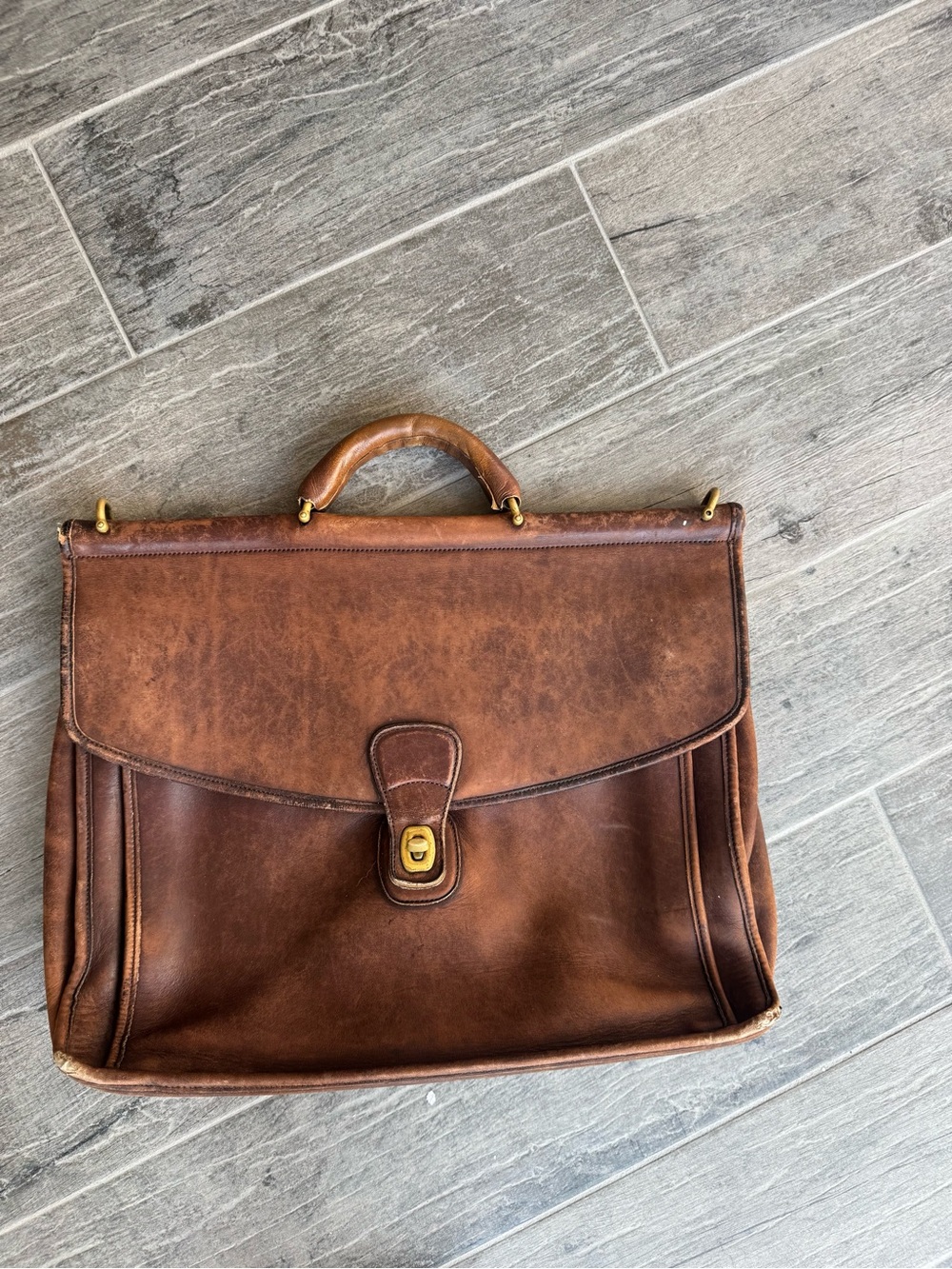 Vintage COACH 5266 Beekman Briefcase Bag brown messanger turnlock